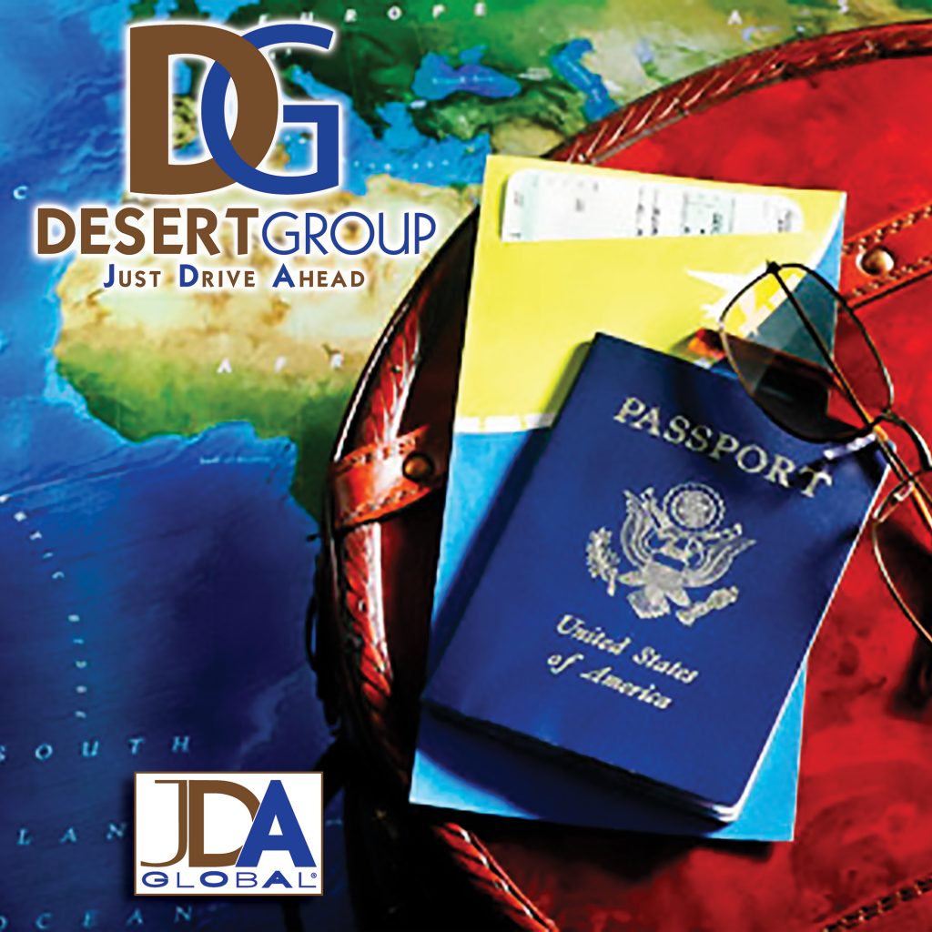 JDA Global - Desert Group Logo and World View